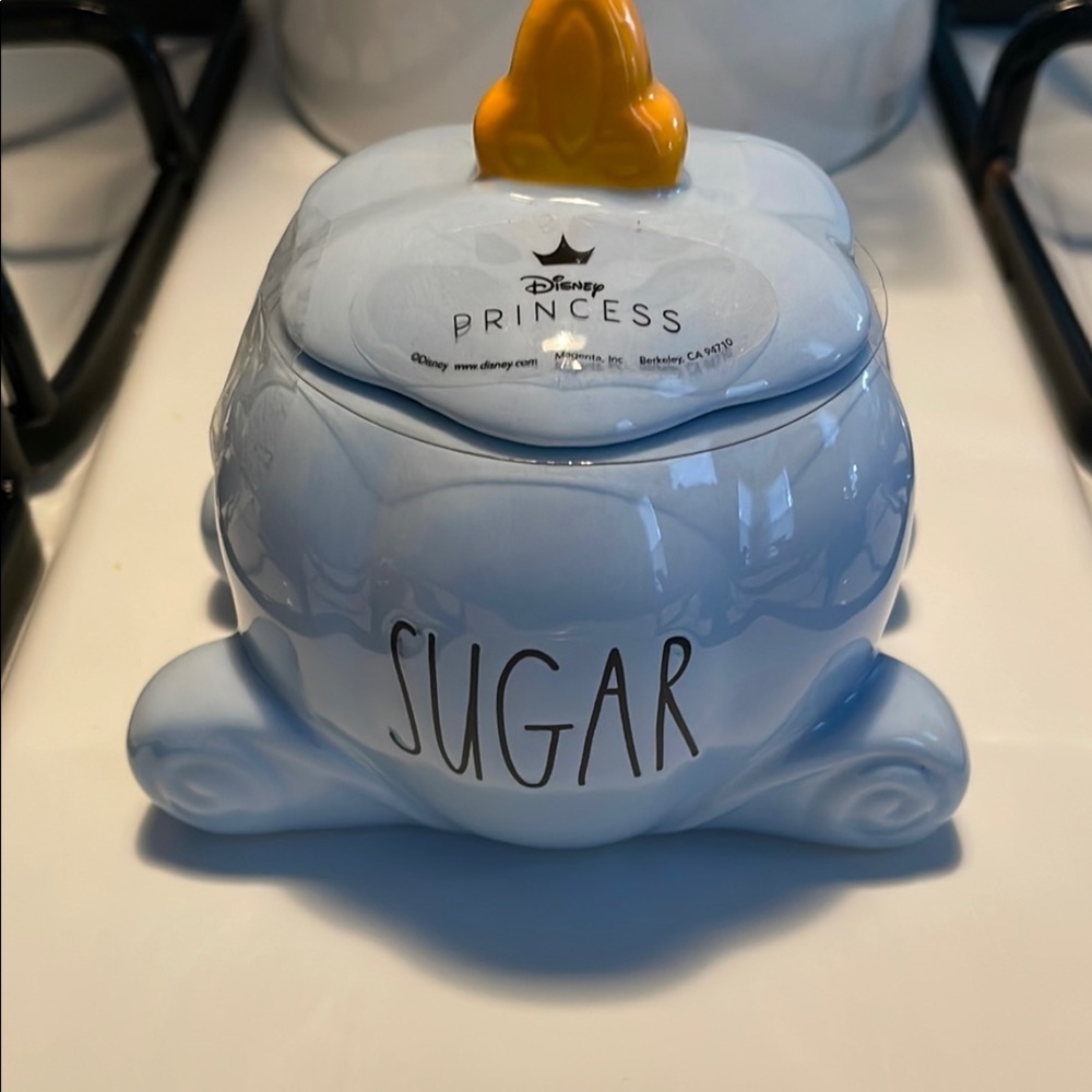 Rae Dunn Disney Princess Cinderella-themed sugar bowl.